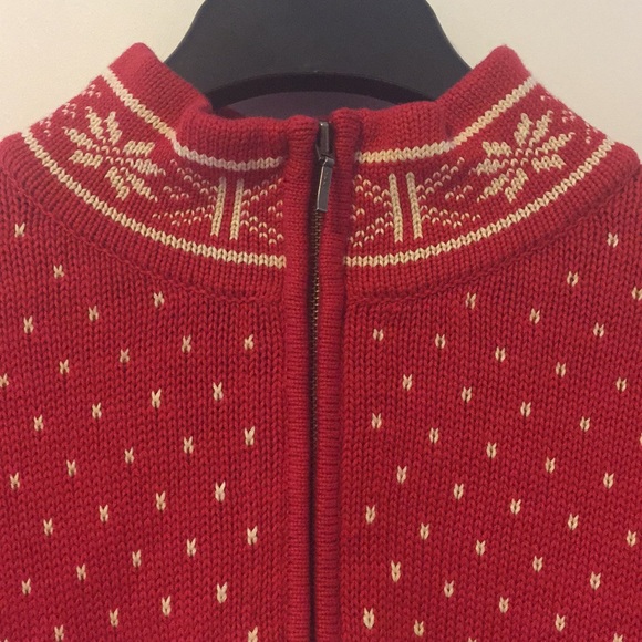 Land’ End - 100% cotton pullover,snowflake sweater - Picture 4 of 10